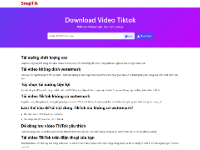 Code Tải Video TikTok Hỗ trợ TikTok và Douyin